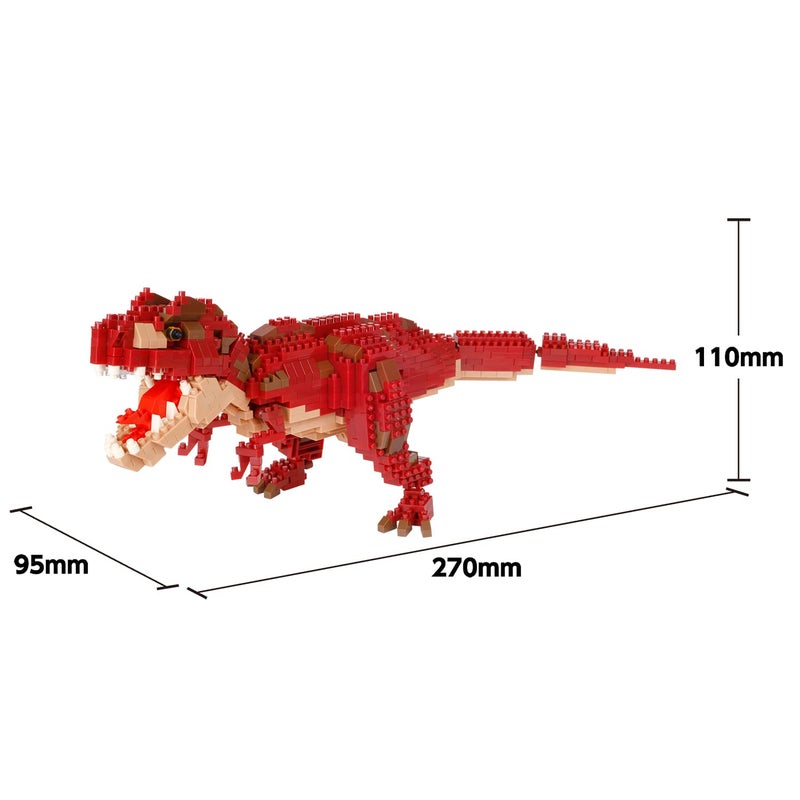 Kawada nanoblock - Dinosaurs - Dinosaur Deluxe Edition Tyrannosaurus Rex, Advanced Hobby Series Building Kit - Image 3