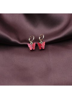 Of New Earrings Fashion Color Acrylic Butterfly Earrings Earrings Small Fresh Sweet Colorful Earrings Earrings