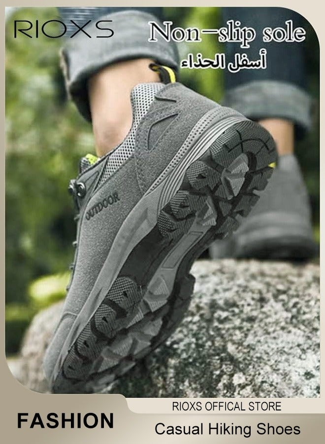 RIOXS Men's Trainers,Breathable Sports Shoes,Low-Top Trainers Trail Running Shoe For Men,Youth Outdoor Travel Hiking Shoes,Anti Slip Waterproof Trekking Sneakers,Comfy Athletic Shoes For Fitness Walking Jogging, Mens Athlesiure Trainers  - Image 3
