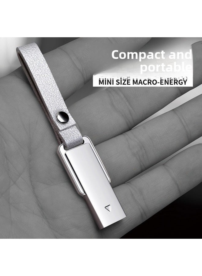 Metal USB Flash Drive Custom Large Capacity 32g Custom Lettering Mini Compact Portable High-speed Belt Business Gift USB Flash Drive-Color:Primary Color-Capacity:8GB  - Image 3