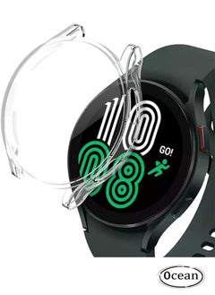 Ultra Screen Protector Designed for Samsung Galaxy Watch 4 Case 44mm, TPU Case Frame Crystal, Clear