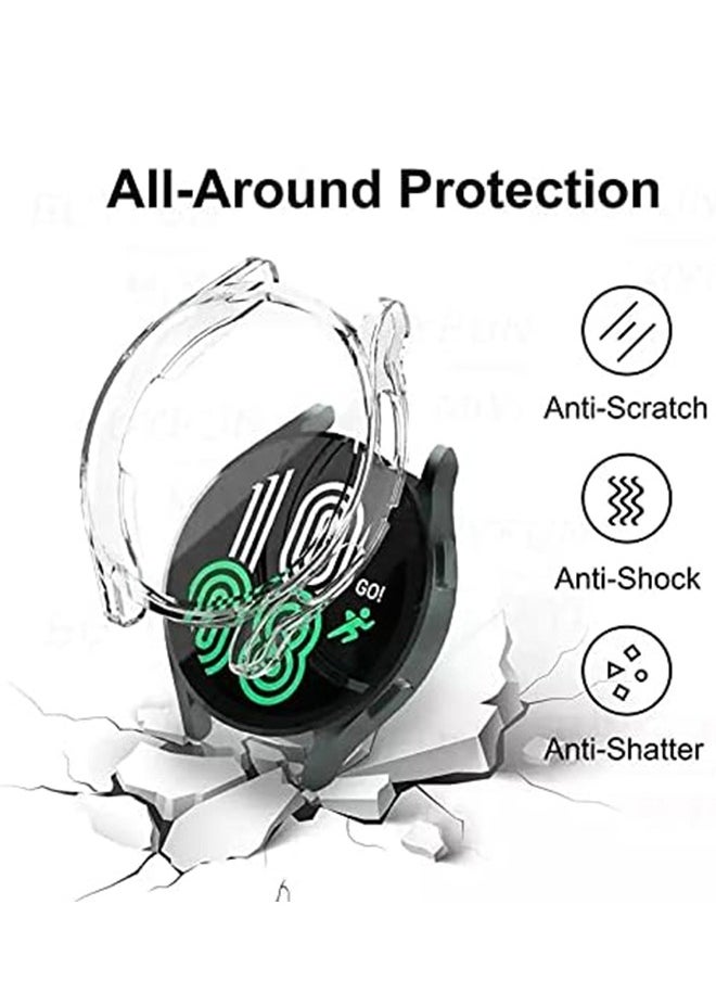 Ocean - Ultra Screen Protector Designed for Samsung Galaxy Watch 4 Case 44mm, TPU Case Frame Crystal, Clear - Image 1