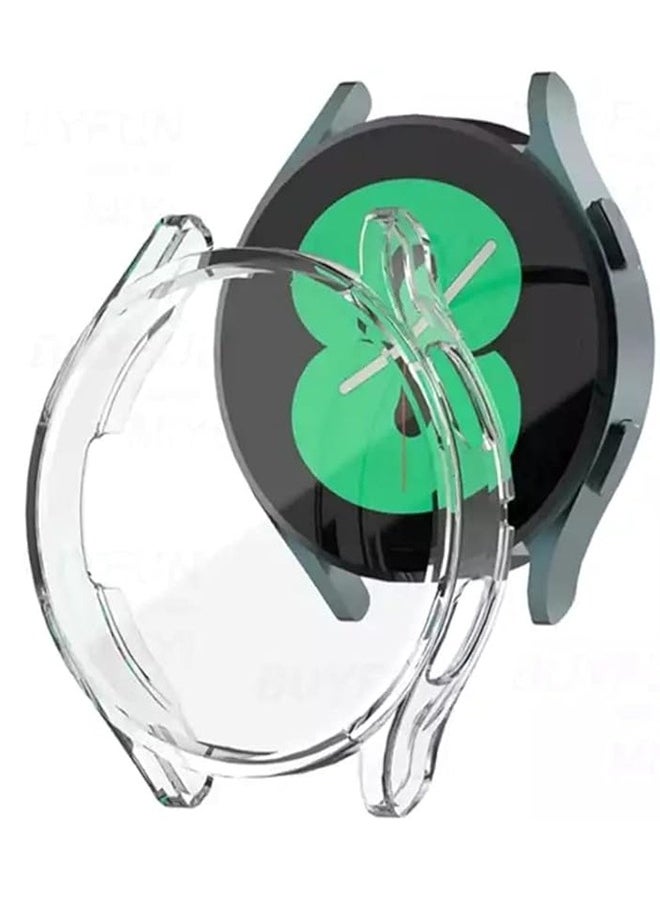 Ocean - Ultra Screen Protector Designed for Samsung Galaxy Watch 4 Case 44mm, TPU Case Frame Crystal, Clear - Image 1