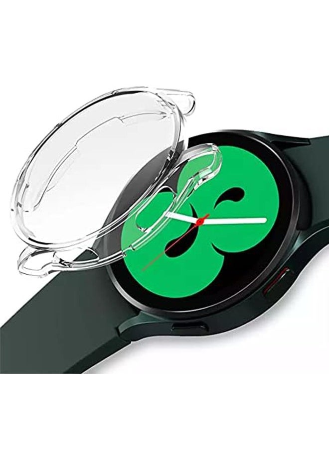 Ocean - Ultra Screen Protector Designed for Samsung Galaxy Watch 4 Case 44mm, TPU Case Frame Crystal, Clear - Image 1