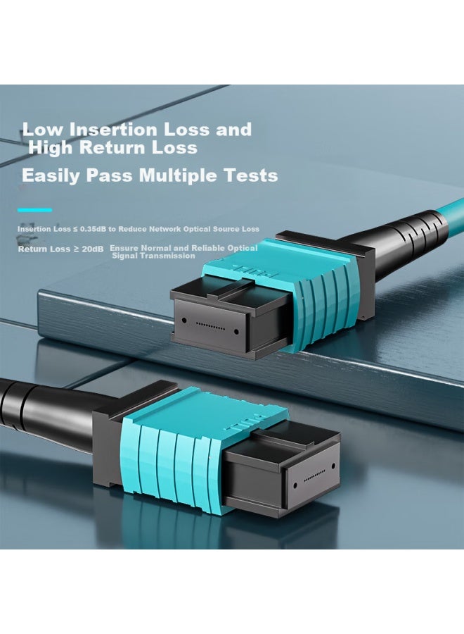 Bosende Mpo-mpo Fiber Optic Patch Cord Telecom Grade 8-core 10g Multimode 3 Patch Cable Female B Polarity Compatible Mtp 40g/100g Optical Module Fiber Cable 5m Bsd-m3-0805 - Image 3