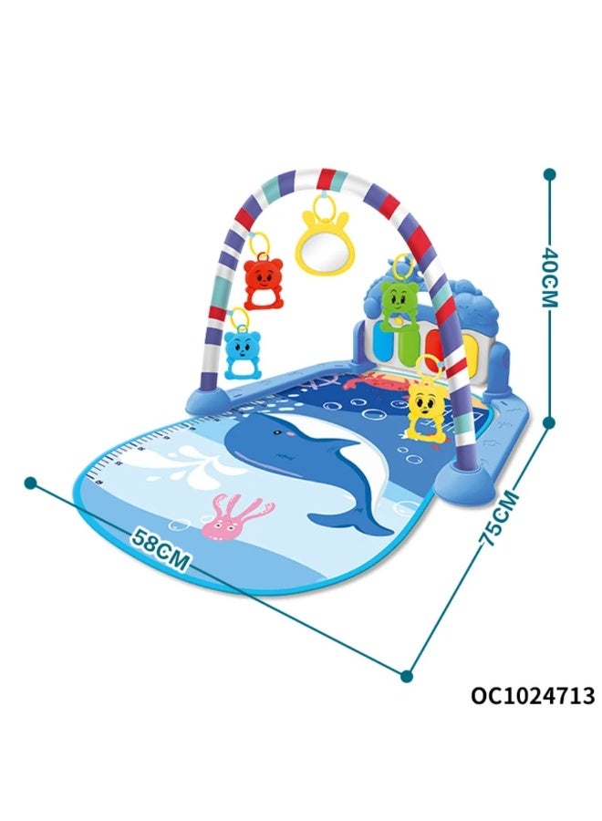 Musical play mat – Activity center for infants with hanging toys and piano on the back - Image 4