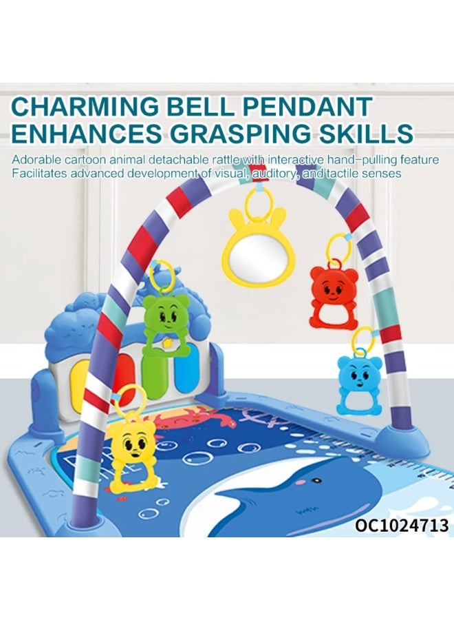 Musical play mat – Activity center for infants with hanging toys and piano on the back - Image 3