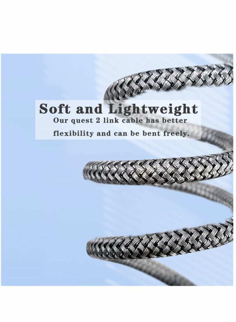 Captaintech Link Cable 16FT 5M VR Headset Cable USB 3.2 Gen1 High Speed Data Transfer & Fast Charging Type C to C Cable with USB A Male Adapter Cable Manager - Image 5