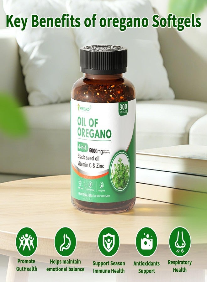PWERD 300 Softgels Wild Oregano Oil Capsules Organic Pills of Oregano Softgels Capsules Organic with Black Seed Oil - Image 4