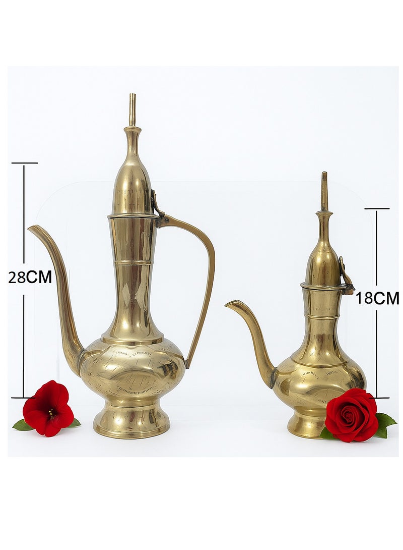 Royal Decorative Aftaba Dallah 2 Piece For Home Décor Gold - Image 2