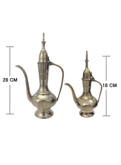 Royal Decorative Aftaba Dallah 2 Piece For Home Décor Gold  - Image 2