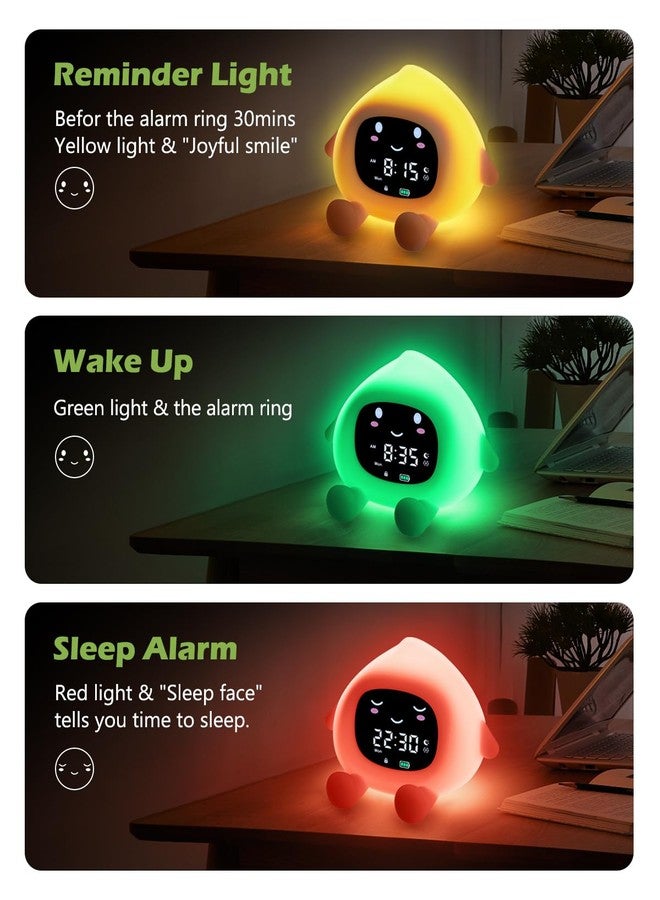 KeeKit Kids Alarm Clock, Toddler Sleep Trainer with 9 Colors Night Light, Dual Alarm & Snooze Function, Ok to Wake Clock for Children, Birthday Gift for Boys & Girls - Image 3
