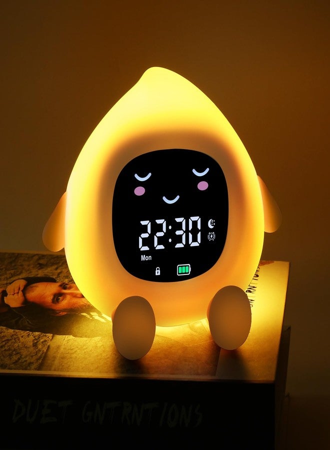 KeeKit Kids Alarm Clock, Toddler Sleep Trainer with 9 Colors Night Light, Dual Alarm & Snooze Function, Ok to Wake Clock for Children, Birthday Gift for Boys & Girls - Image 1
