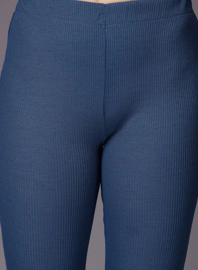 Freehand Women Fit and Flared Solid Mid-Rise Trousers