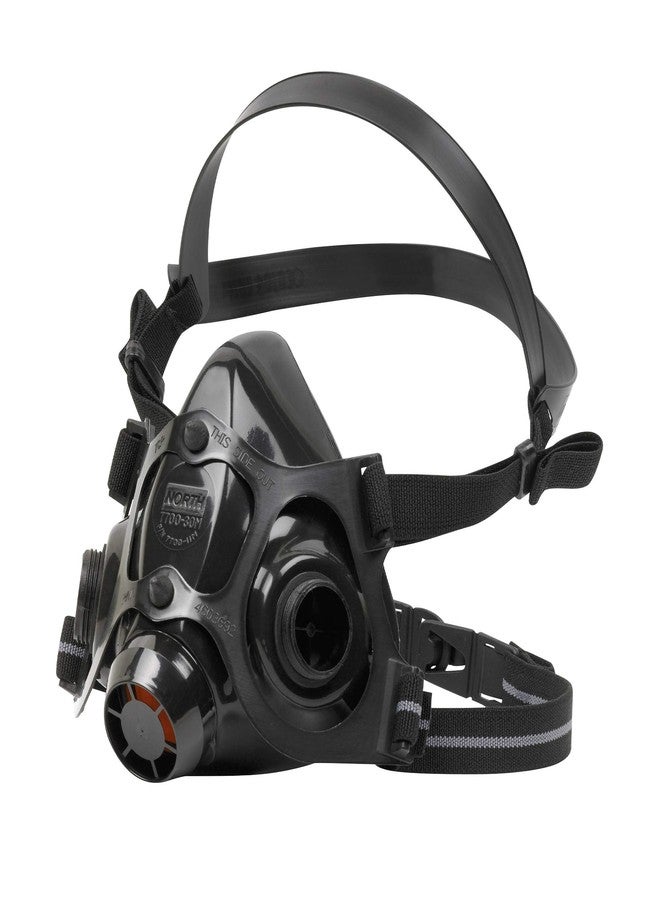 NORTH Honeywell Home North 7700 Series Niosh-Approved Half Mask Silicone Respirator, Large (770030L), Black - Image 1