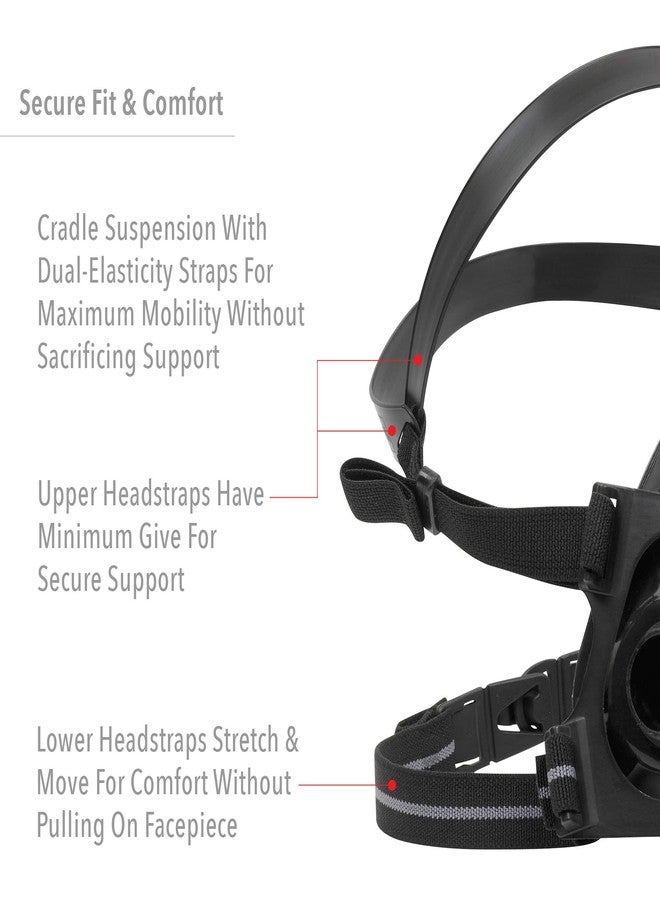 NORTH Honeywell Home North 7700 Series Niosh-Approved Half Mask Silicone Respirator, Large (770030L), Black - Image 4