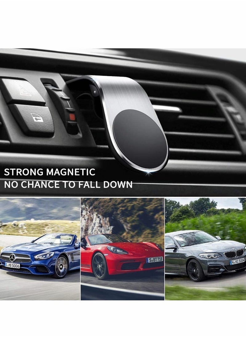 Excefore - Magnetic Car Phone Holder Strong Magnetic for Air Vent Phone Holder Car Mount Phone Holder Car Magnetic L Shape Universal Car Holder for Any Smartphone Universal Smart GPS Cell Phone Holder - Image 1