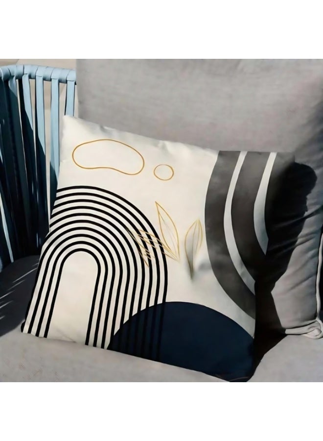 4-Piece Cushion Set, Throw Pillow Covers, Modern Geometric Decorative Sofa Pillow Covers 45cmX45cm, Suitable for Home Living Room Sofa Car Sofa Pillow Covers, 18X18 Inch - Image 5
