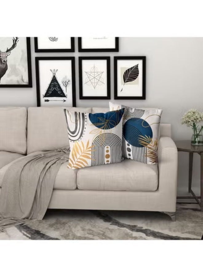Four-piece cushion cover set, modern high-end abstract geometric decorative sofa cushion covers, 45cm x 45cm, suitable for living room sofas, car sofas, and bed cushion covers, 18x18 inches. - Image 4