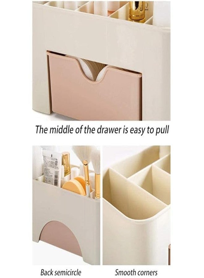 black sparrow Plastic Jigshtial Cosmetic Storage Box Multi Functional Desktop Tidy Organizer Holder With Drawer Random Colour, Cosmetics - Image 3