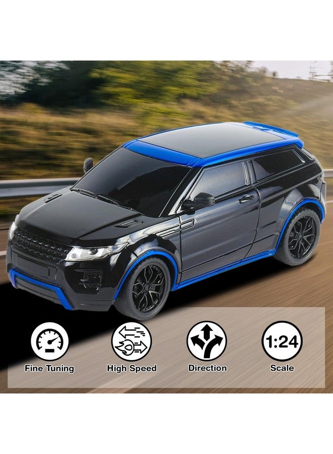 ويمبلي سيارة لعبة ويمبلي للتحكم عن بعد للأطفال، ألعاب سباق سيارات عالية السرعة للأطفال من سن 5 سنوات إلى 12 سنة، للأولاد من سن 7 إلى 14 سنة، سيارة صغيرة للأطفال بمقياس 1:24، تعمل بالتحكم عن بعد - أسود وأزرق - Image 4