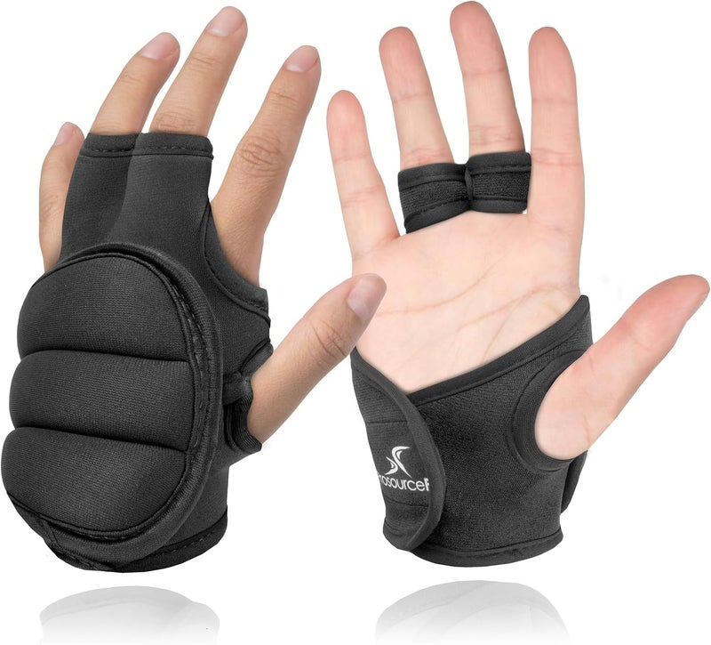 ProSourceFit Weighted Gloves, Pair of Heavy Duty 2 lb. Neoprene for Sculpting and Aerobics - Image 1