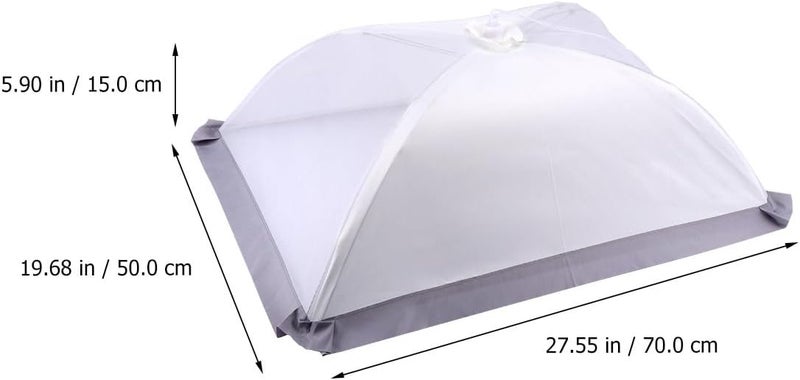 Foldable Food Cover Tent Mesh Protector White Food Plate Cover Pop-up Design Home and Outdoor Picnic Reusable Screen - Image 2