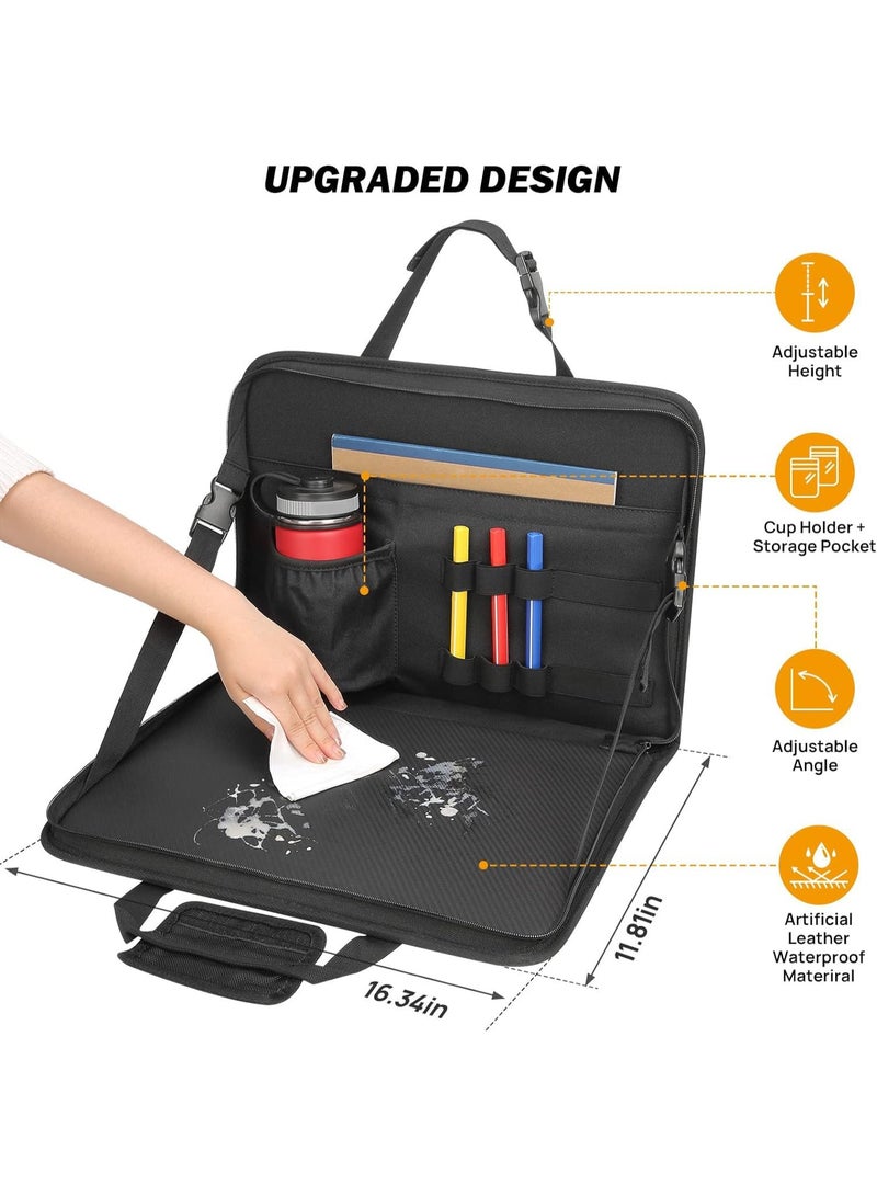 Bukela 3 in 1 Steering Wheel Eating Tray, Back Seat Laptop Desk, Multifunctional Office Bag, Work Table for Writing, Organizer for Kids, Commuters, Family - Image 5