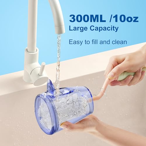 WellLeo Water Flosser for Teeth, 300ML Cordless Oral Irrigator Rechargeable Dental Flosser Picks with 5 Modes 5 Jet Tips,IPX7 Waterproof Teeth Cleaner for Braces Gum Care, Home Travel Use - Image 3