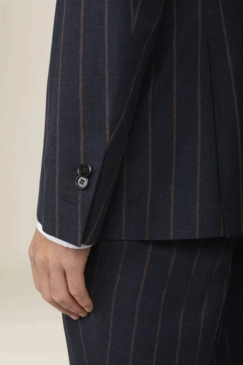 Doppelganger  Unlined double-breasted men's jacket with pinstripe pattern - Blue for Men | Best Price UAE