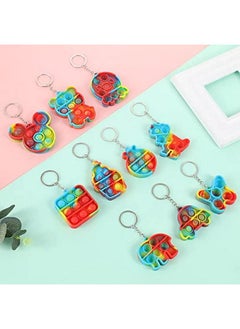 ROYALS Royals Compact Silicone Popit Keychain Keyring Toy - Birthday Return Gift of Kids - Portable Bubble Popping Fun Stress Relief Fidget Toy- Travel Size Pop Bubble Key Ring (Assorted,3pc)  - Image 4