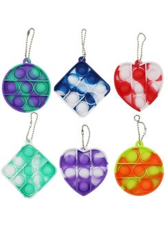 ROYALS Royals Compact Silicone Popit Keychain Keyring Toy - Birthday Return Gift of Kids - Portable Bubble Popping Fun Stress Relief Fidget Toy- Travel Size Pop Bubble Key Ring (Assorted,3pc)  - Image 2