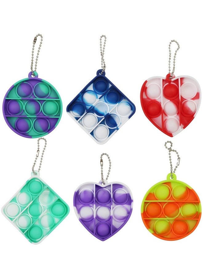 ROYALS - Royals Compact Silicone Popit Keychain Keyring Toy - Birthday Return Gift of Kids - Portable Bubble Popping Fun Stress Relief Fidget Toy- Travel Size Pop Bubble Key Ring (Assorted,3pc) - Image 1