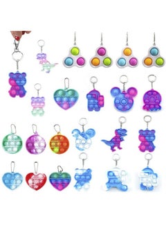 ROYALS Royals Compact Silicone Popit Keychain Keyring Toy - Birthday Return Gift of Kids - Portable Bubble Popping Fun Stress Relief Fidget Toy- Travel Size Pop Bubble Key Ring (Assorted,3pc)  - Image 3