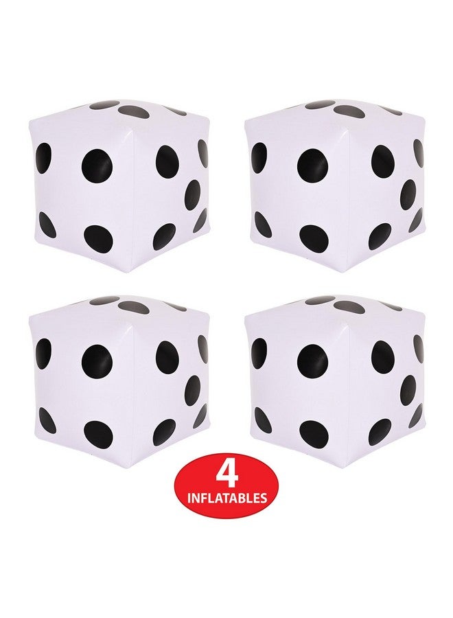 Beistle 4 Piece 15" Large Inflatable Dice for Casino Themed Party Decorations - Image 3