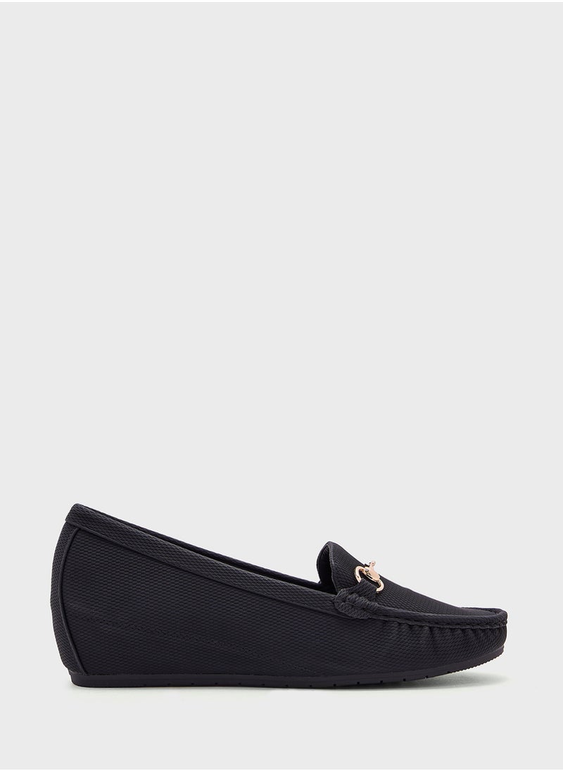 ELLA Horse Bit Trim Wedge Heel Moccasin  - Image 1