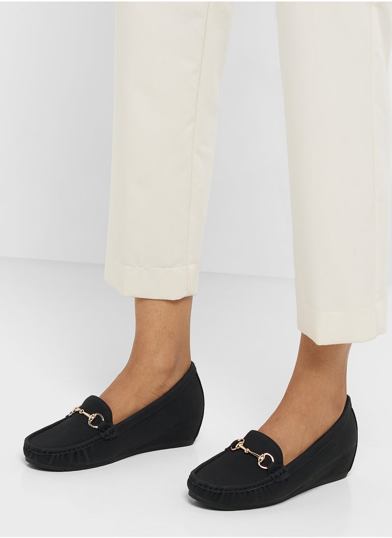 ELLA Horse Bit Trim Wedge Heel Moccasin  - Image 5