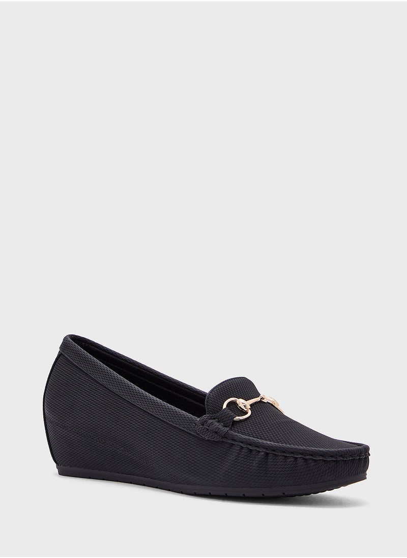 ELLA Horse Bit Trim Wedge Heel Moccasin  - Image 2