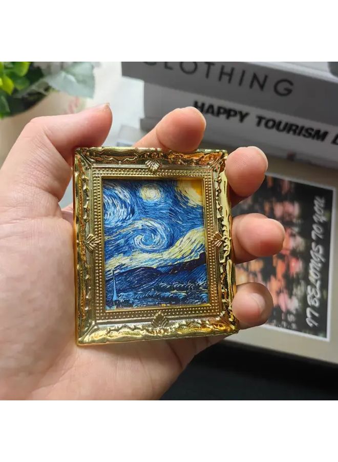 Vintage Starry Night Mini Photo Frame Polished Plastic Vertical Wall Decor Gift - Image 5