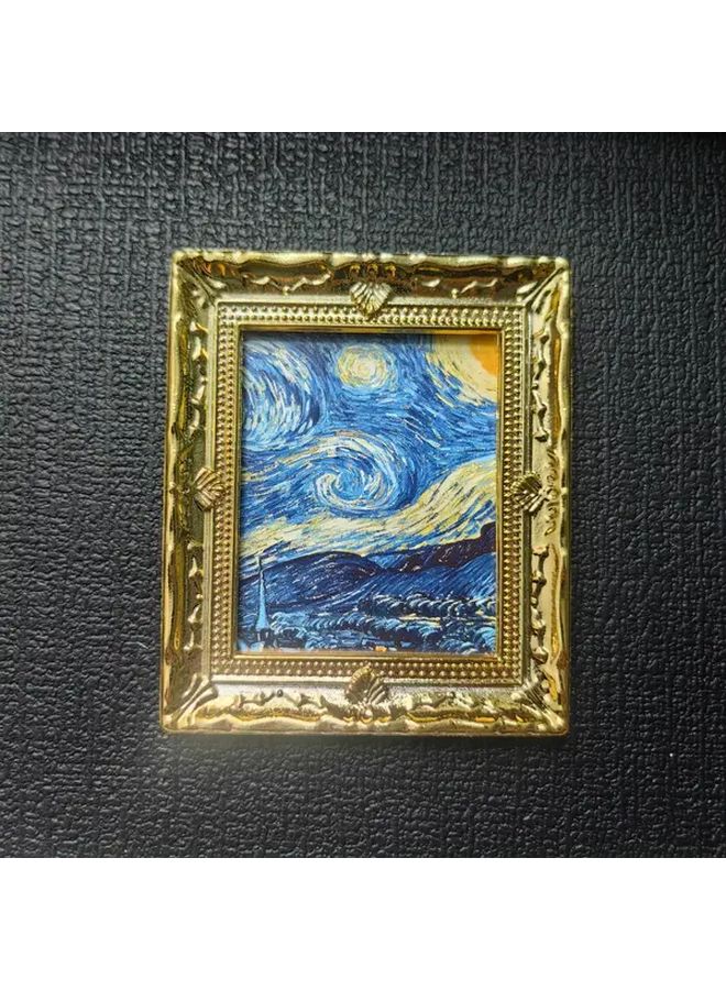 Vintage Starry Night Mini Photo Frame Polished Plastic Vertical Wall Decor Gift - Image 3