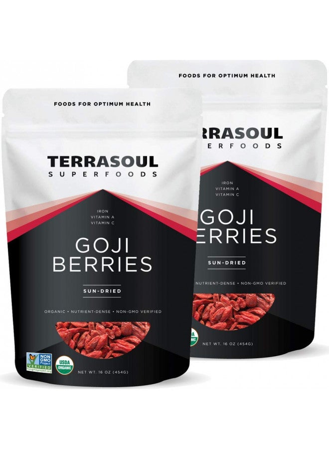 Terrasoul Superfoods Terrasoul Superfoods Organic Goji Berries, 2 Lbs (2 pack) - Large Size | Chewy Texture | Premium Quality | Lab-Tested  - Image 1