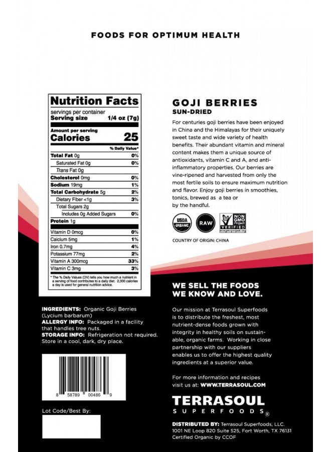 Terrasoul Superfoods Terrasoul Superfoods Organic Goji Berries, 2 Lbs (2 pack) - Large Size | Chewy Texture | Premium Quality | Lab-Tested  - Image 2