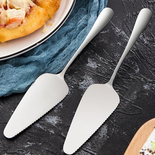 tiokin Cake Pie Servers Set,Stainless Steel Pizza Cake Slicer Server,Cake Cutter with Serrated Edges for Kitchens Restaurants Brithday Parties Set of 6 - Image 3