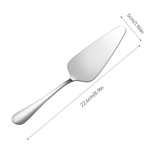 tiokin Cake Pie Servers Set,Stainless Steel Pizza Cake Slicer Server,Cake Cutter with Serrated Edges for Kitchens Restaurants Brithday Parties Set of 6 - Image 2