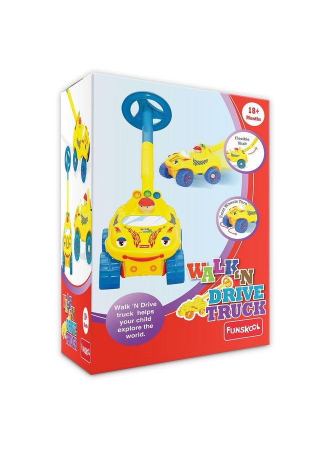 giggles L Giggles - Walk N Drive Truck, Push And Pull Toy For Kids, Steering Wheel Toy, Encourages Walking And Pretend Play, 18 Months & Above, Infant And Preschool Toys, Multicolour - Image 1