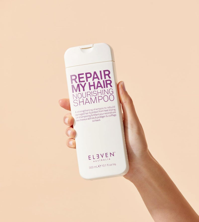 ELEVEN AUSTRALIA Repair My Hair Nourishing Shampoo for Women & Men - Sulfate Free Shampoo, Hydrating & Gentle, Strengthens Dry & Damaged Hair, Provides Deep Moisture, Color Safe Formula - 32.5 fl oz - Image 4