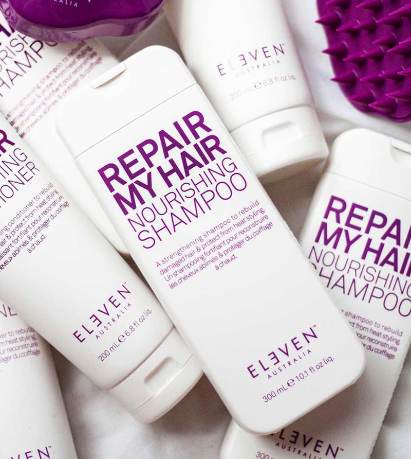 ELEVEN AUSTRALIA Repair My Hair Nourishing Shampoo for Women & Men - Sulfate Free Shampoo, Hydrating & Gentle, Strengthens Dry & Damaged Hair, Provides Deep Moisture, Color Safe Formula - 32.5 fl oz - Image 3