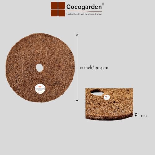 Cocogarden Coco Coir Fiber Mulch Mat Moisture & Weed Control for Plants (12 inch, Pack of 10) - Image 2