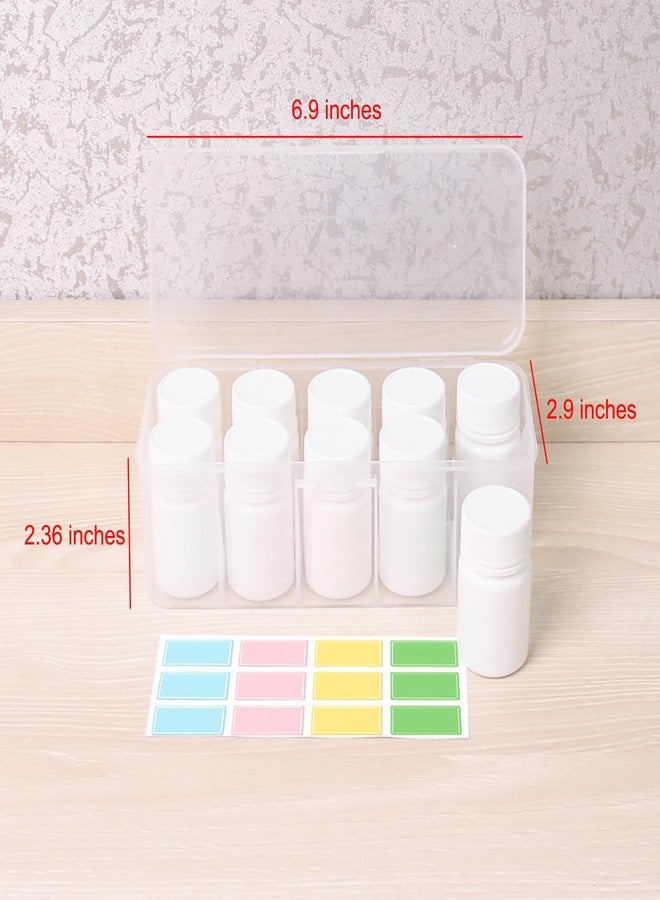 ePizdiz Small Plastic Empty Pill Bottle with Caps Labels for Travel Medicine Bottle Organizer Vitamin Container,10pcs(25ml - Image 4