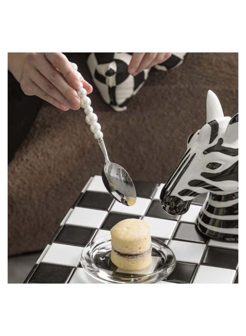 Y&D Silverware Set 4 Piece Stainless Steel Utenslis Flatware Cutlery Include Forks Spoons Knives Utensils Tableware Sets with ABS Imitation Pearl Handles for Home Kitchen Restaurant Hotel - Image 3